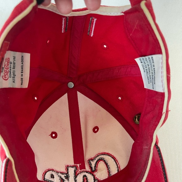 Coca Cola Red Baseball Hat White embroidery On Hat .Adjustable.Unisex. - Picture 7 of 12
